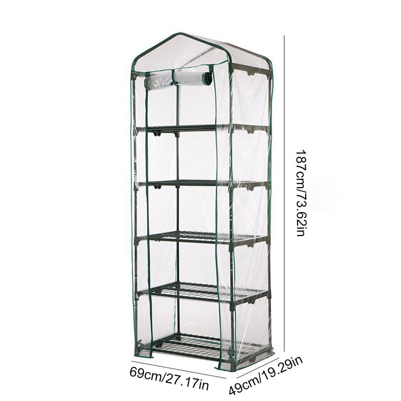 2/3/4/5 Tier Small Greenhouse Cover Waterproof UV Resistant Garden Plant Protection Tents Outdoor Plant Flowers Grow Green Cover