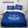 Everton Pattern Bedding Set Quilt Cover Pillowcase Home Decor Gift (1 * Duvet Cover + 2 * Pillowcase, Without Core)
