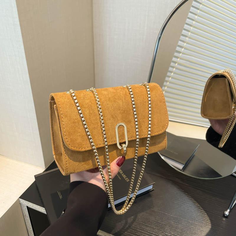 Ausländischer Stil einfache Persönlichkeit Mode einfarbig 2025 Frühling lässig Retro Schloss Einzel Schulter Crossbody kleine quadratische Tasche Frau