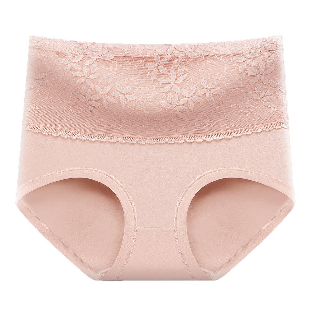 High Waist 5Pcs Women Panties Cotton Breathable Lace Women's Underwear Briefs Ladies Underpants