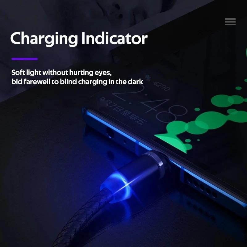 Round Magnetic Cable Tip Micro USB Charging Cable Plug USB Type C Magnet Cable Adapter for Iphone Magnet Charger Adapter