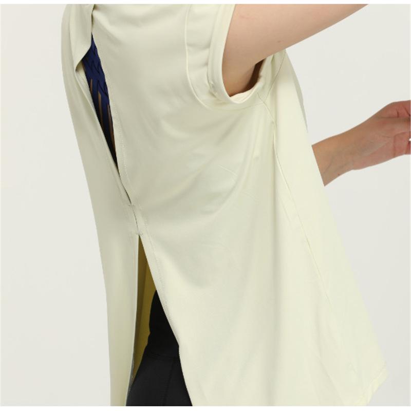 

Quick-Dry Women s Short Sleeve Yoga Top - Loose Fit Summer Sportswear L