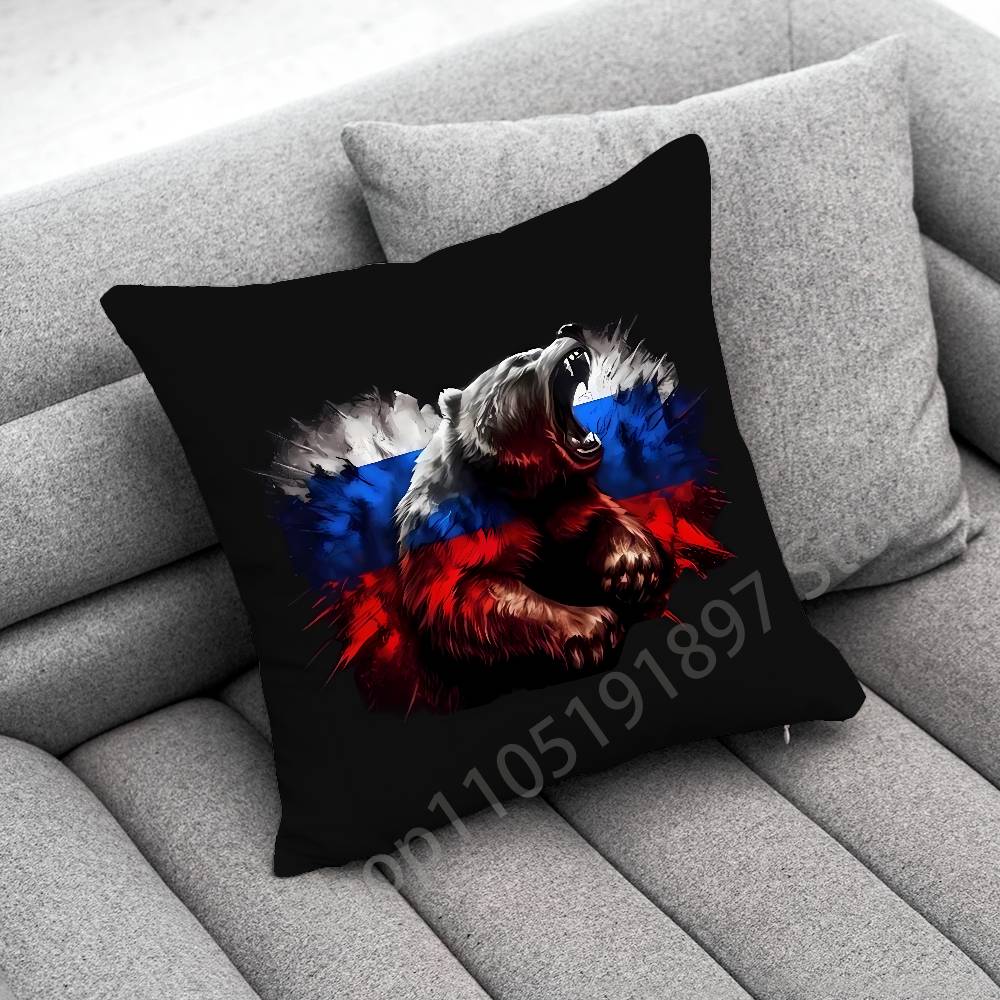 Russia Passport National Emblem Flag Throw Pillow Case For 40x40cm 45x45cm 50x50cm 30x30cm Square Office Pillowship Cover