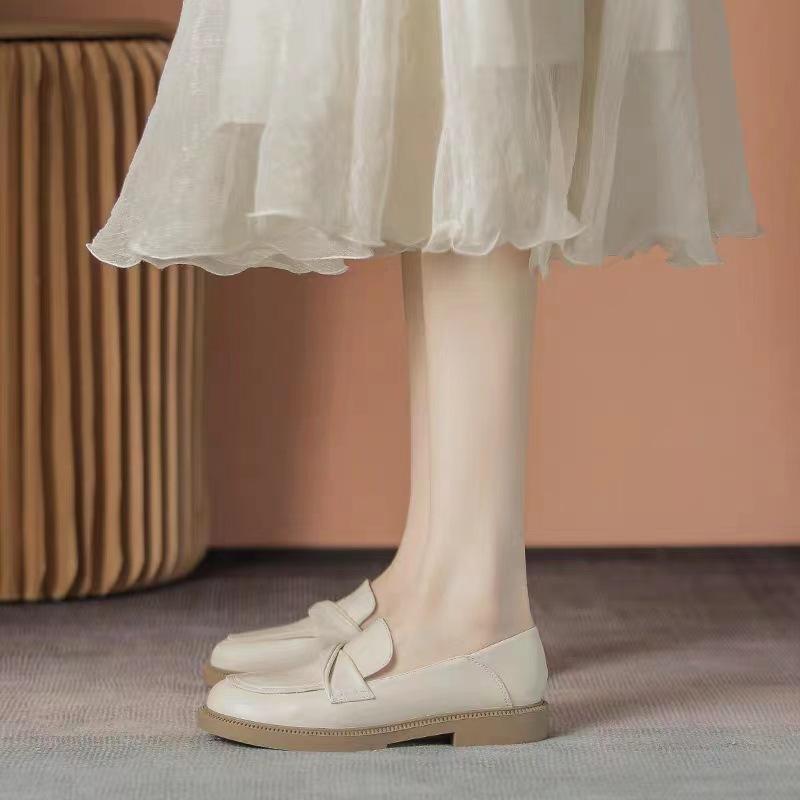 Small leather shoes women's niche design sense 2025 spring and autumn single shoes soft leather comfortable flat bottom