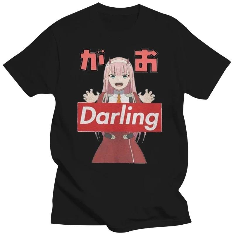 Darling In The FranXX Leisure 02 T Shirts Men Short Sleeves Clothes Unique Japanese Animation Tee Shirt Purified Cotton T-Shirt