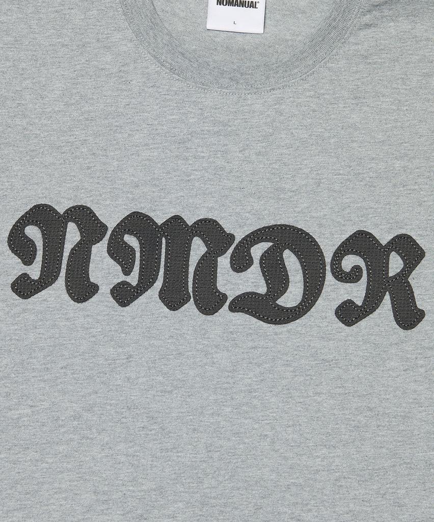 Nomaenyueol Waffle Patched Crop T-Shirt - Melange