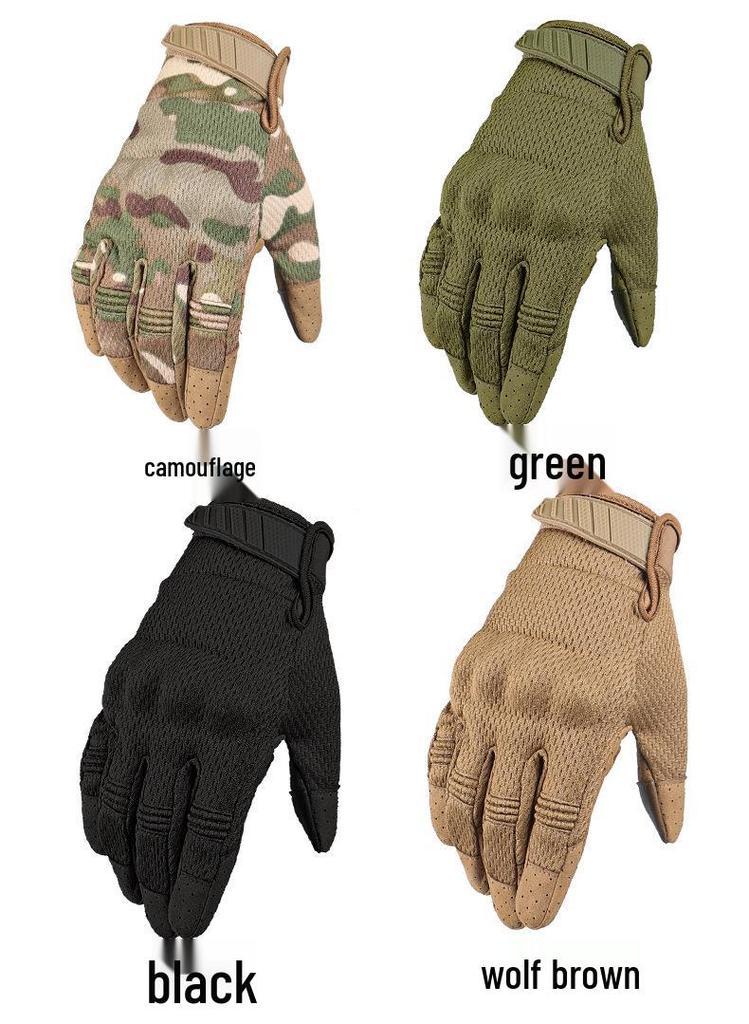 Men's Breathable Non-slip Tactical Gloves for Cycling, Motorcycling, Mountaineering, and Rock Climbing with Touchscreen Capability