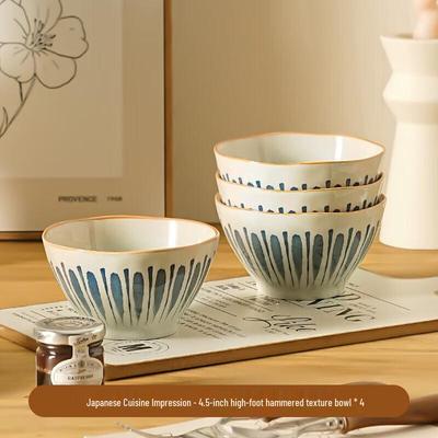 ZISIZ Japanischer Stil Keramik Reisschüssel Set