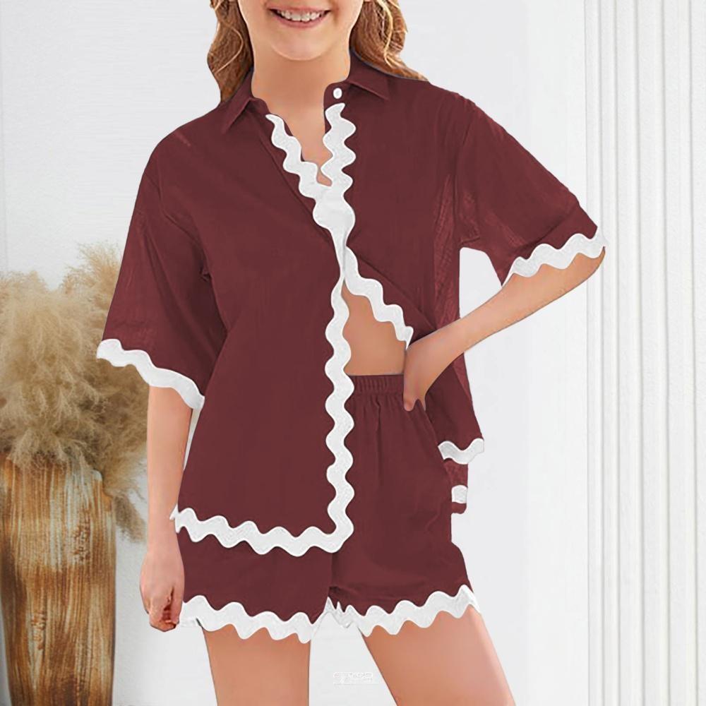 

Летняя детская мода Paragraphs короткая рубашка костюм для отдыха из двух частей 160