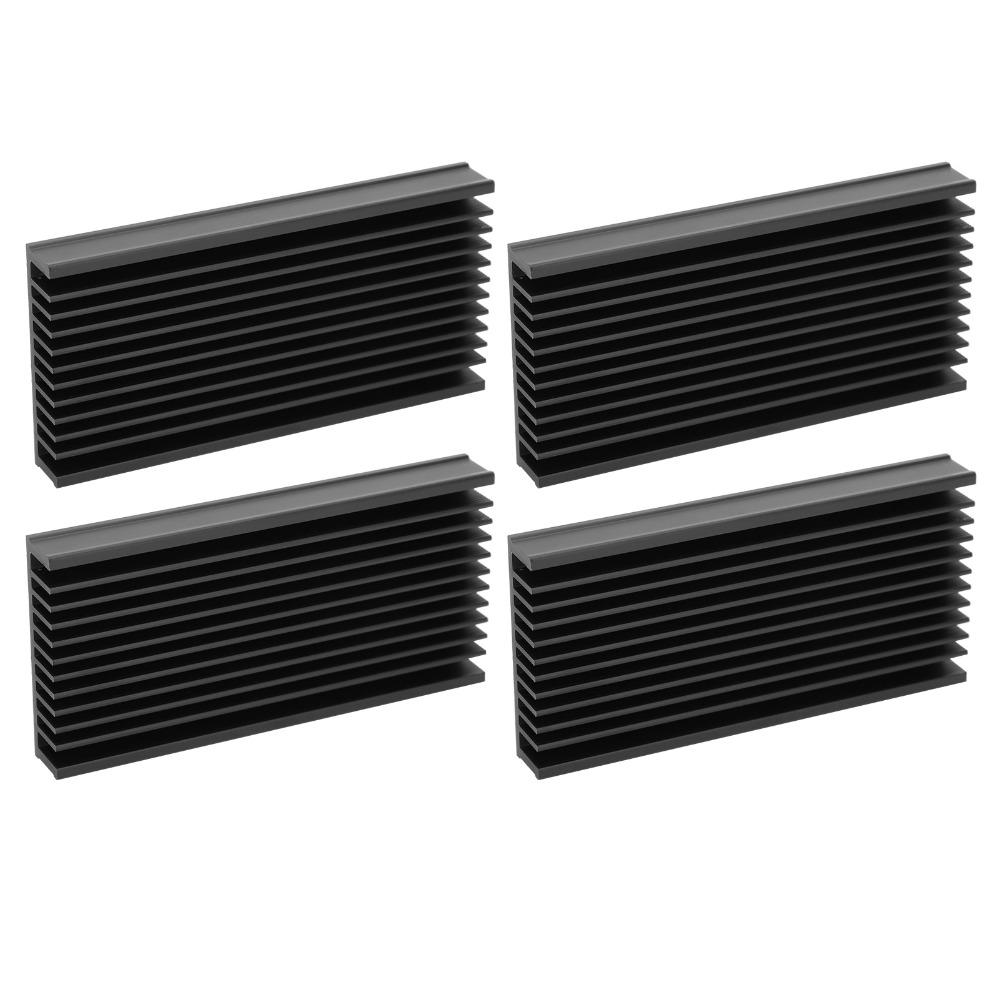 4Pcs 100*50*12.7mm Heat Sink Black Heat Sink Chip Heat Diffusion Fin Black Heat Sink  Chip Cooling