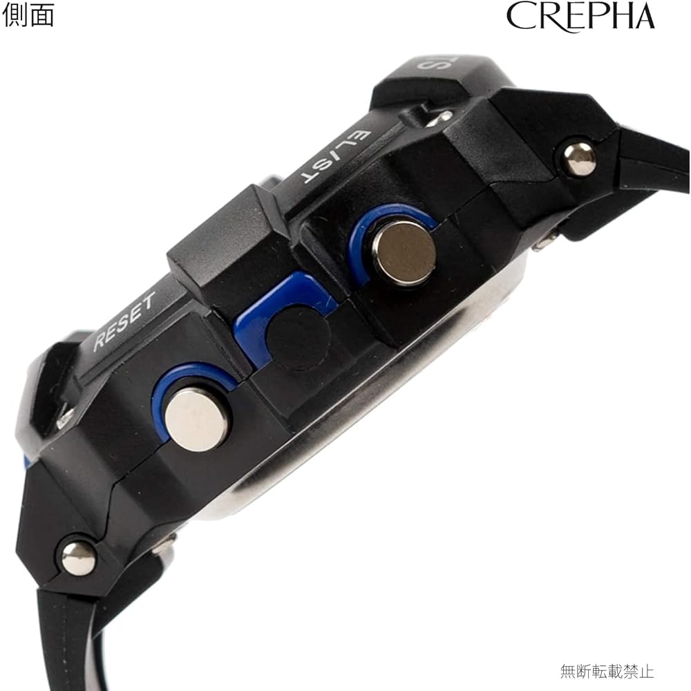 Crepha T-Sports Digital Watch Multifunctional 5 ATM Water Resistant Stopwatch Large Screen Blue Men's Sports