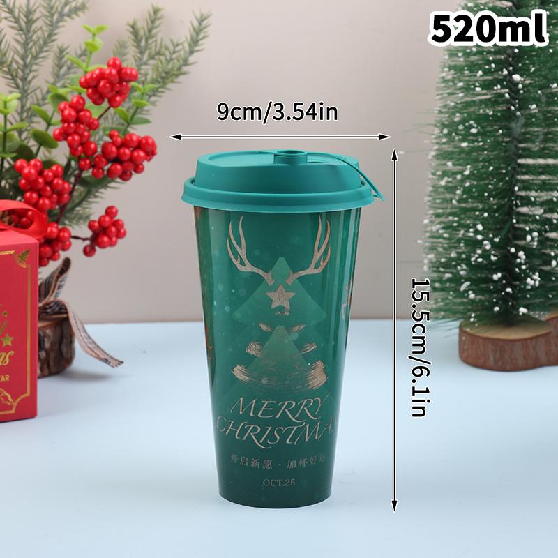 Cute Cartoon Christmas Gift Pp Plastic Mug Household Water Cup Office Cup Companion Gift Coffee Cup Birthday New Year Gift