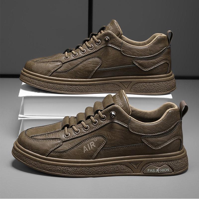 

Shoes men s trend outer wear small leather shoes fashion soft sole one pedal loafer board shoes small leather shoes 2025 spring new products 44 коричневий