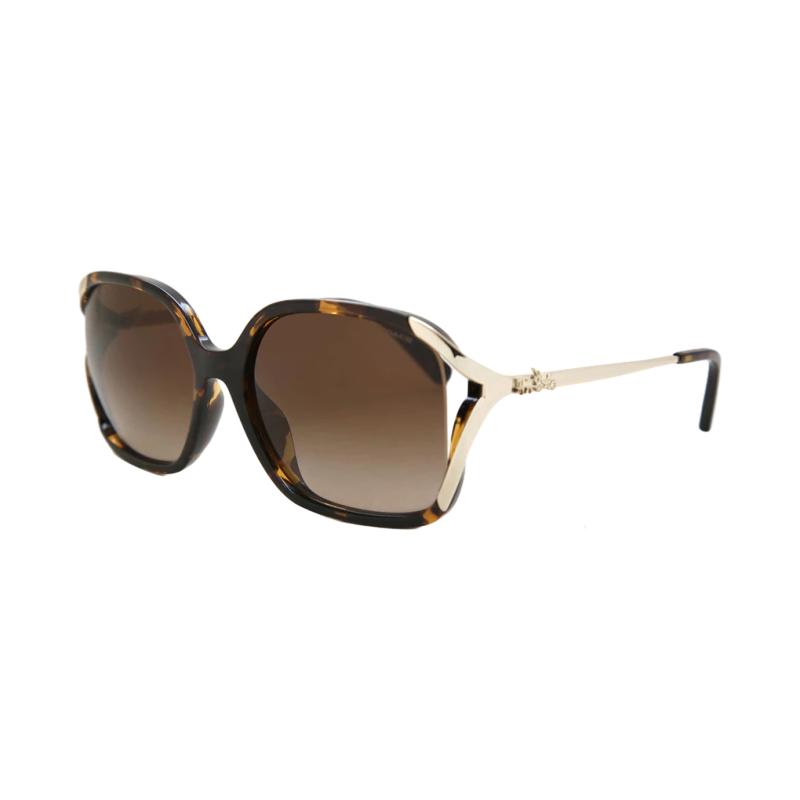 COACH [Available prescriptions] Carriage logo decoration, butterfly-shaped sunglasses, same style for men and women, couple style, tortoiseshell color коричневый