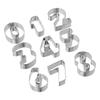 Letter And Numbers Shape Cake Cuts, Metal, Silver