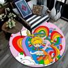 Rainbow Brite2,Round Area Rug,Carpet Rug for Living Room Bedroom Sofa Playroom Decor,Non-slip Floor Mat