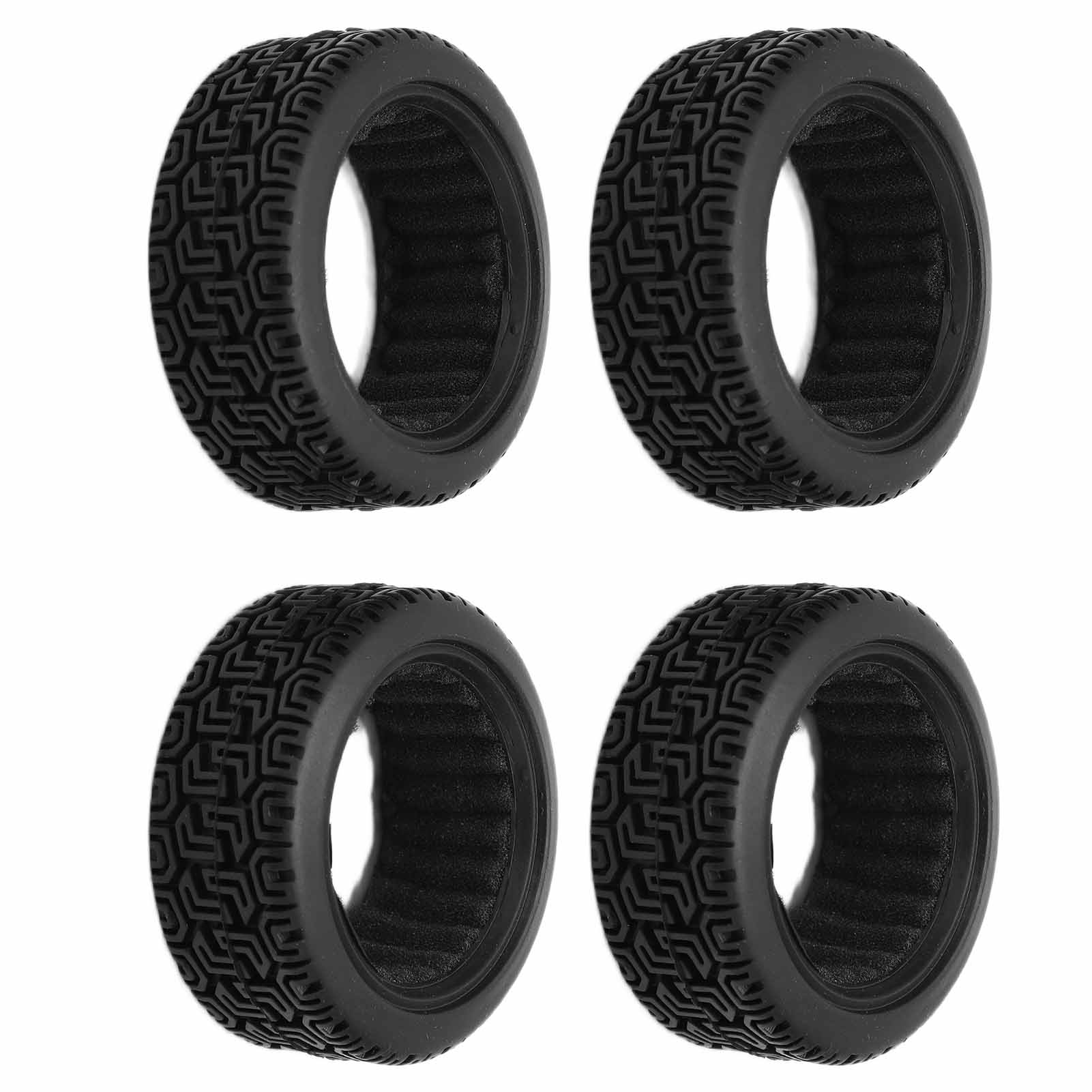

4Pcs RC Car Racing Tires Rubber Wheel Upgrade Parts for 1/10 Flat Running Drift Accessories