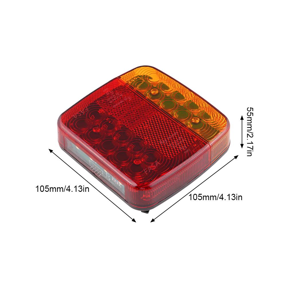 1set Wireless Magnetic Trailer Tail Light Waterproof Rechargeable Rear Taillight Signal Warning Brake Lamp Reflective Lens