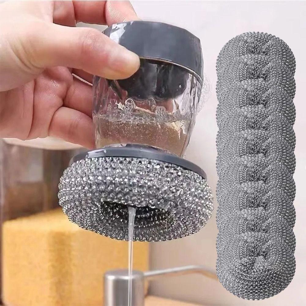 5 ks Dávkovač mýdla na nádobí s přídavkem tekutiny, kartáč, lisovací typ, kartáč na hrnce, drátěnka, kuchyňské doplňky