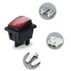 5PCS KCD4 12V 220V Waterproof And Oil Proof Latching Switch Four Feet ON OFF Red Green With Lights 4PIN Rocker Power Switch LED