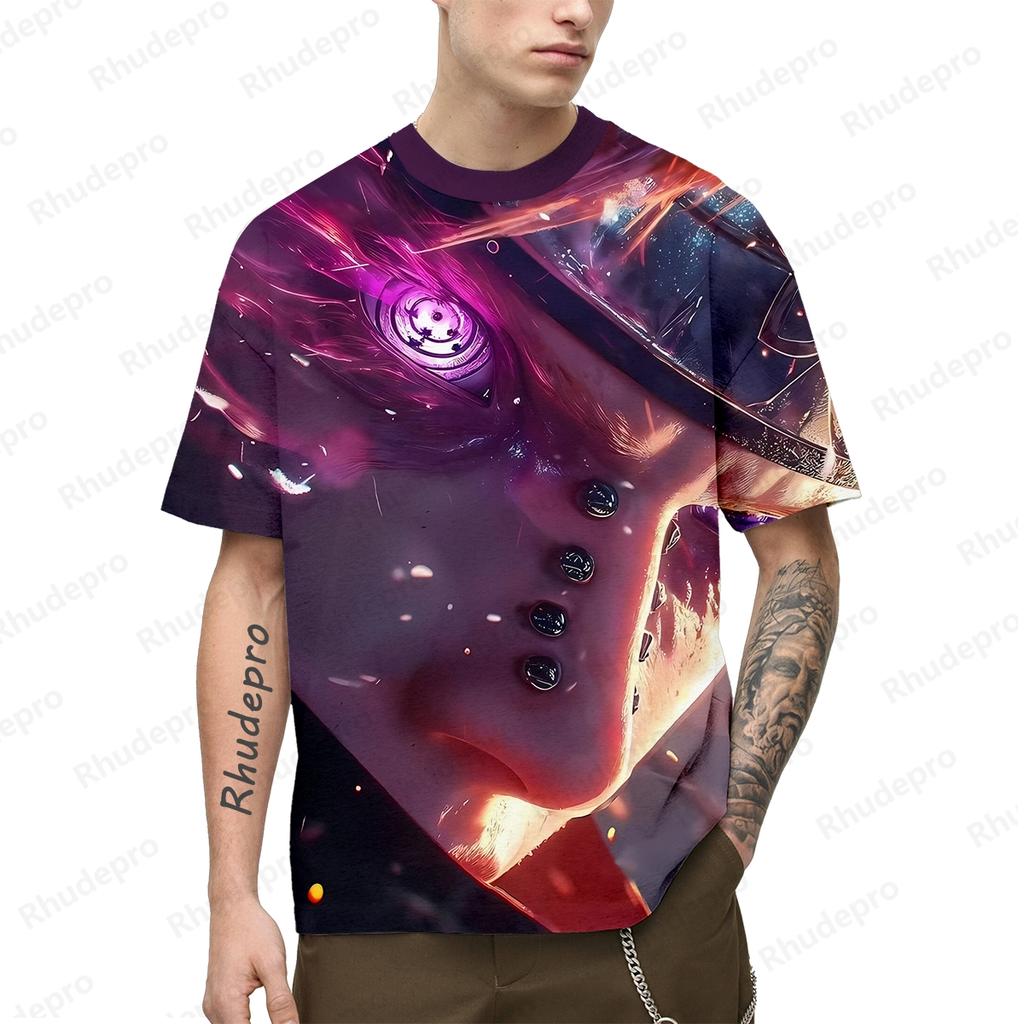 Hip Hop T Shirts For Men Men's T-shirt New Clothing Naruto Short Sleeve Cosplay Oversized Y2k Clothes T-shirts Gift 2024 Tops