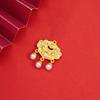 Summer Ruyi Lock Lotus Imitation Pearl Braided Rope Necklace Pendant