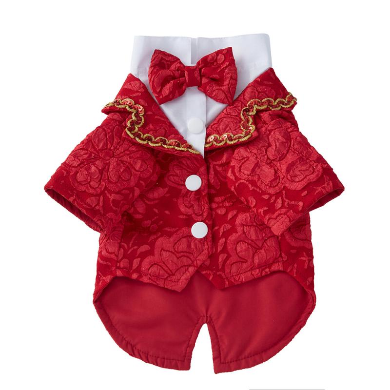 

Winter Dog Wedding Suit Tuxedo Pomeranian Maltese Poodle Bichon Schnauzer Dog Clothes Pet Clothing Boy Dog Costume Pet Coat L
