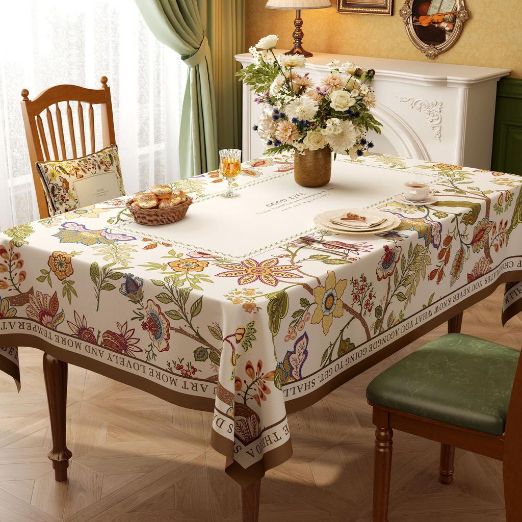 Dining Table Tablecloth Waterproof, Oil-Proof, Wash-Free And Anti-Scalding Pvc Light Luxury High-End Coffee Table Cloth Desktop Tablecloth Cover Cloth