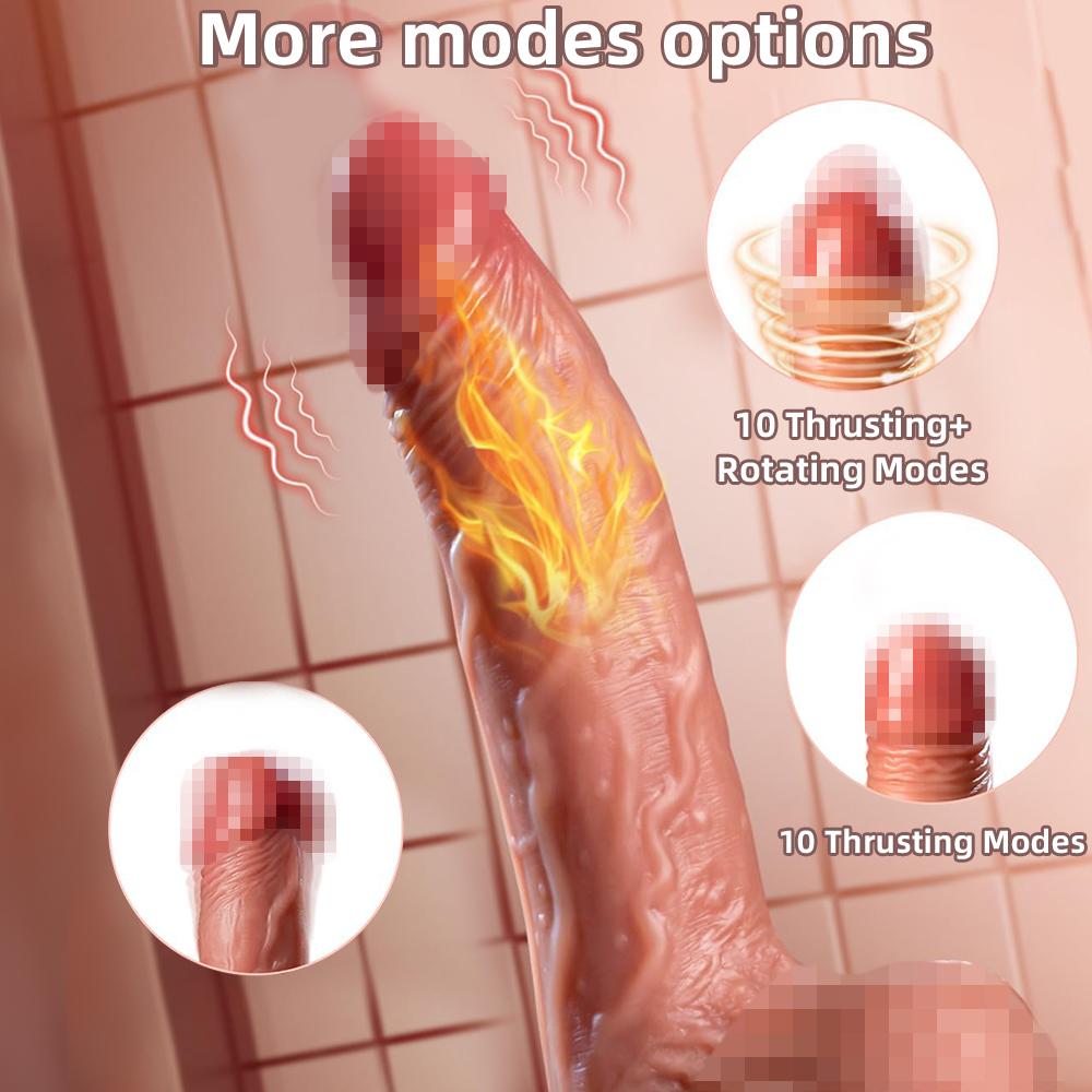 Wireless Remote Control Vibrator Dildo Heated Retractable Big Penis Female G-spot Stimulator Vaginal Massager Sex Toy for Women