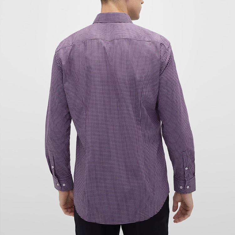 HUGO BOSS Shirts Men's Purple Polo Collar Moderate 50478642-604