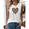 Colorful Stripe Round Neck Butterfly Leopard Creative Element Casual Tank Top Summer Women Blouse