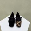 Scarpe Basse da Donna Moda Punta Tonda Stampa Leopardo Scarpe Casual da Donna Traspiranti Slip-on Outdoor Morbide Scarpe Mary Jane Zapatos
