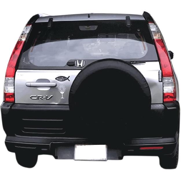 Black Spare Tire Cover, Spare Wheel Cover, for Honda CR-V, Buick Toyota Ford Mazda KIA Car SUVs, Spare Tyre Cover Protector (S: 205/70R15, 215/65R16)