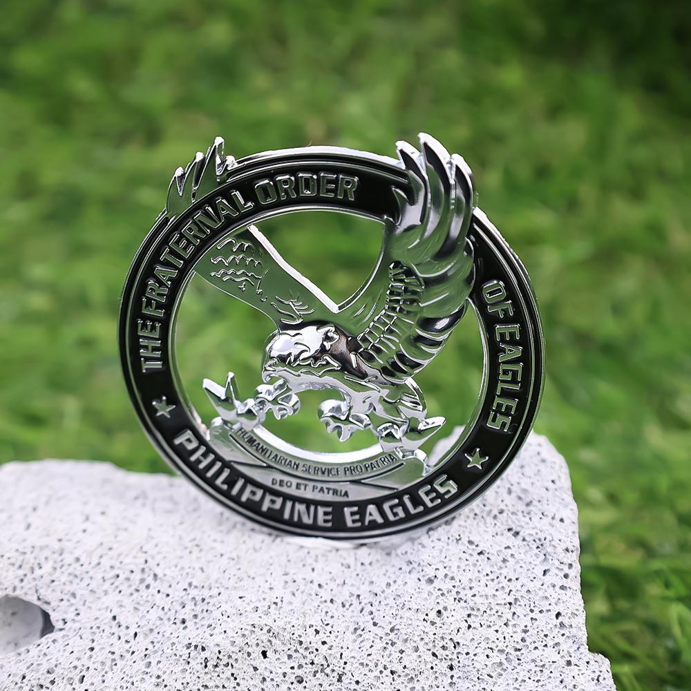Philippine Eagle Metal Car Decal Eagle Hollow Totem Auto Body Stickers Waterproof Gold Black Car Motorcycle Decoration Stickers