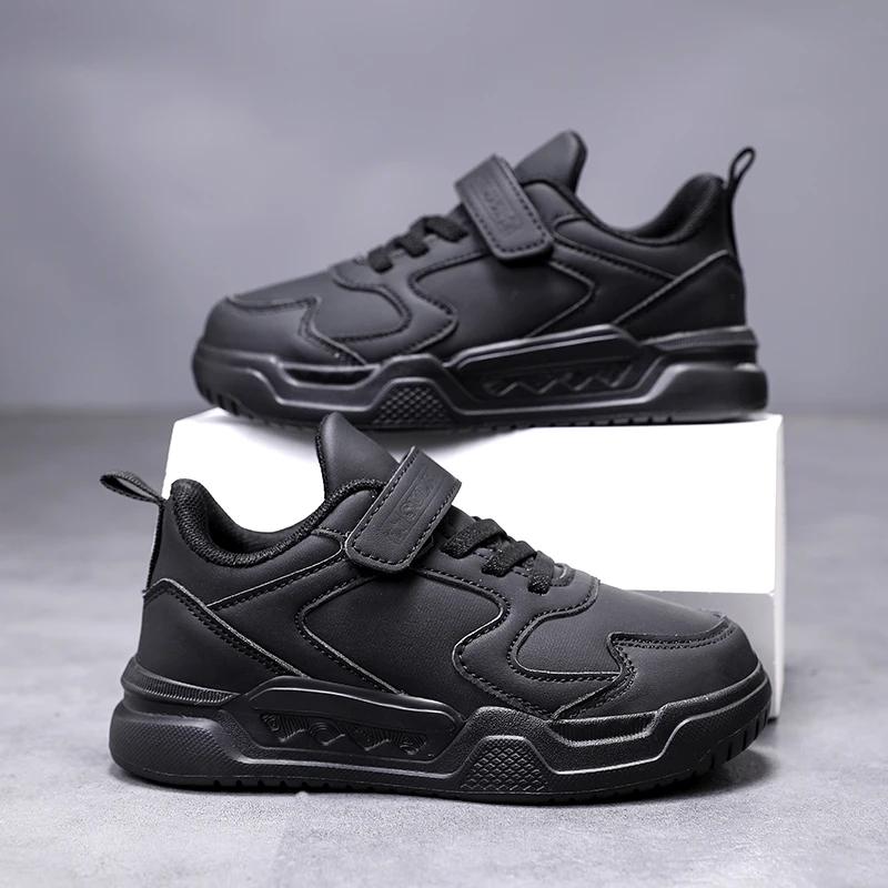 Zwarte Kinderschoenen Jongens School Sneaker 4 Tot 12 Jaar Dagelijks Wandelen Casual Sneaker Kinderen Sportschoenen voor Jongen