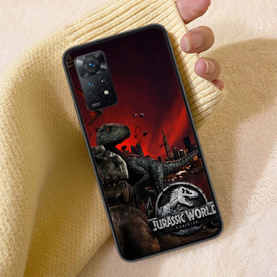 New World Jurassic Park Phone Case For Redmi 13C 14C Note 14 13 Pro Plus 5G Clear Capa 12 12C 10A 10C 10 9A 9C 9T 9 8 Pro Cover