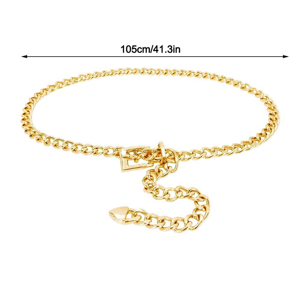 Adjustable Metal Chain Belts Gold Silver Dress Belt New Waistband