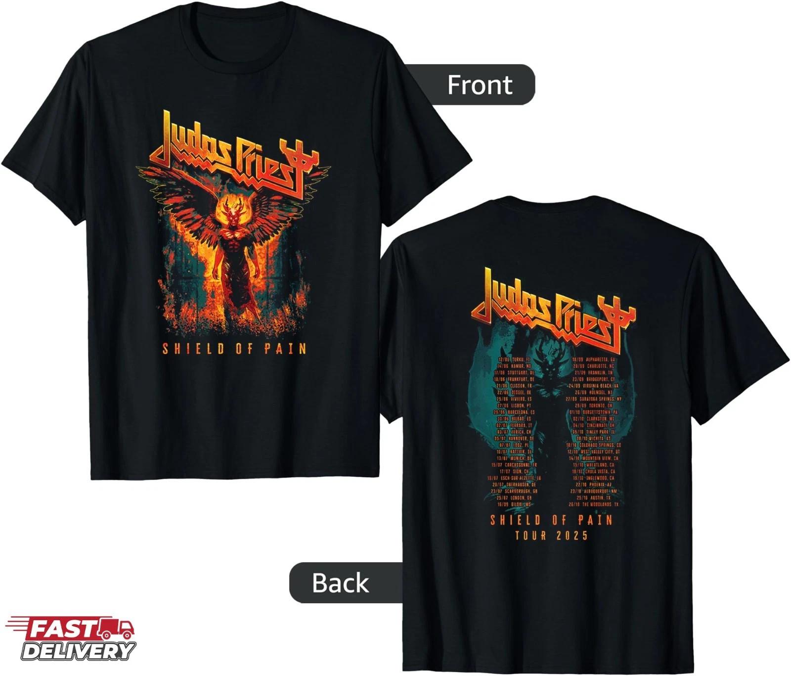 Judas Priest Shield Of Pain Tour 2026 Winged Demon Two-Sided T-Shirt XXXXL