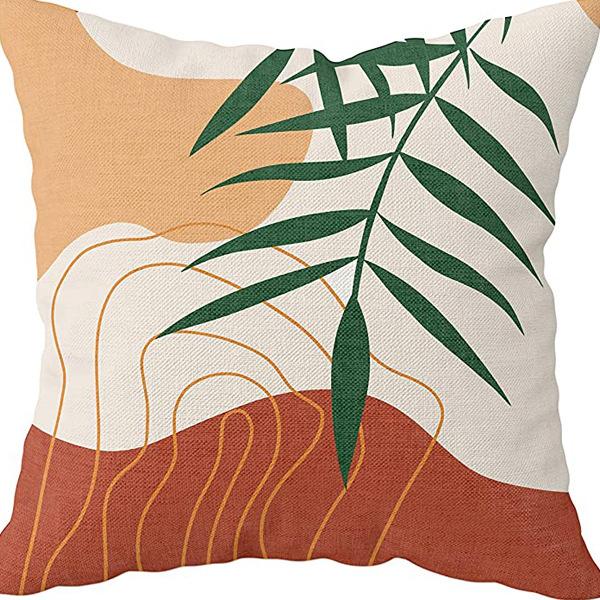 Abstract Pillowcase Sunset Sunrise Line Modern Art Minimalist Living Room Sofa Bay Window Pillow Geometry