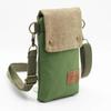 Women's Canvas Crossbody Phone Bag Color Block Triple Layer for Stylish Mobility