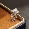 Rhinestone Jellyfish Crystal Lapel Pins Zinc Zinc Alloy Jewelry Accessories Beach Style Badge Pin  Gifts