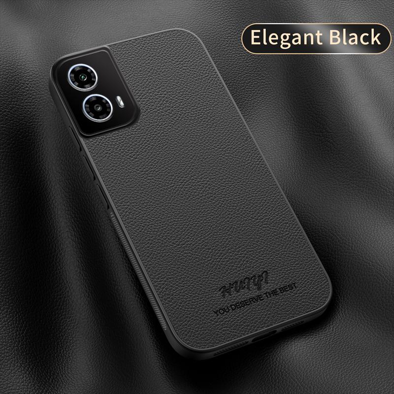Luxury Business Leather Soft Frame Magnetic Cover For Motorola Moto G34 G45 MotoG34 MotoG45 Phone Cases Capa