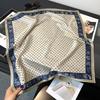 New 100% Natural Real Silk Scarf Women Hair Foulard Luxury Bandana Square Headband Hijab Print Poncho Scarves Pashmina Brand