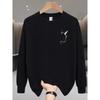 Premium Heavyweight Cotton Hoodie Men Women Winter Warm Oversized Cat Print Long Sleeve Sweatshirt