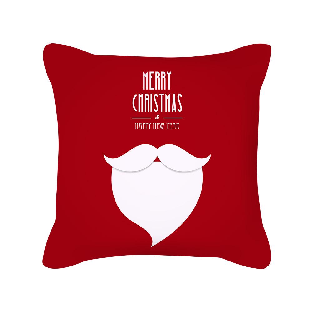 Christmas New Peach Skin Pillow Case Pillow Sofa Pillow Case Red Series Pillow