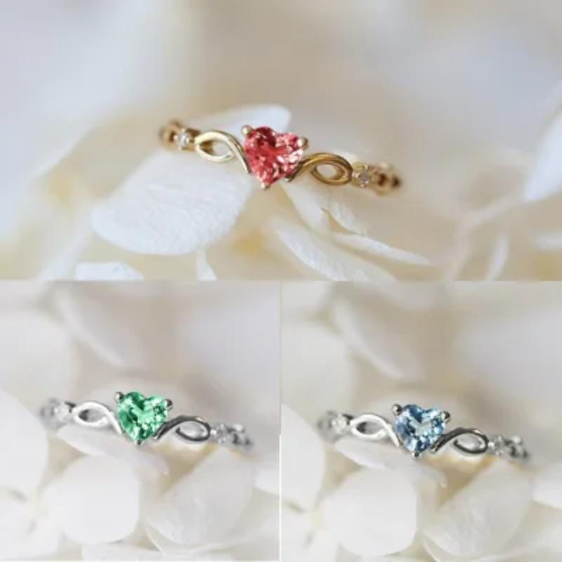 Huitan – bague en forme de cœur Simple pour femmes, jolie bague romantique, cadeau d'anniversaire pour petite amie, bijoux en pierre de Zircon à la mode