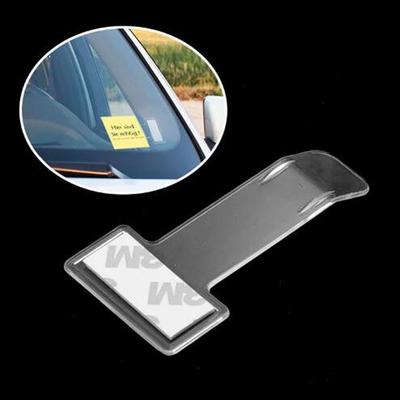 Transparent Car Vehicle Parking Ticket Receipt Permit Card Holder Clip Sticker Windscreen Plastic Universal Car Accessories