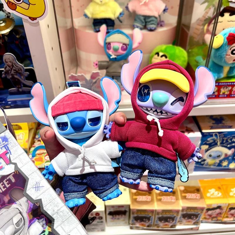 Genuine Miniso Disney Stitch Gen Z Street Series Vinyl Blind Box Joint Movable Stitch Model Backpack Pendant Birthday Gift