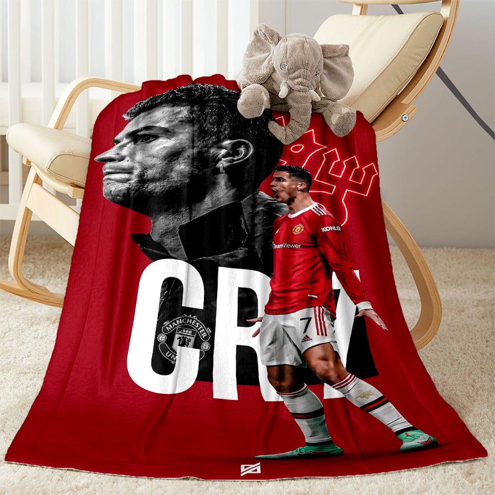 Cr7: Football Legend Blanket Soft & Cozy Suitable for Couch Chair Seaside for All Occasions Warmthful Decor Perfect Gift for Relatives and Friends