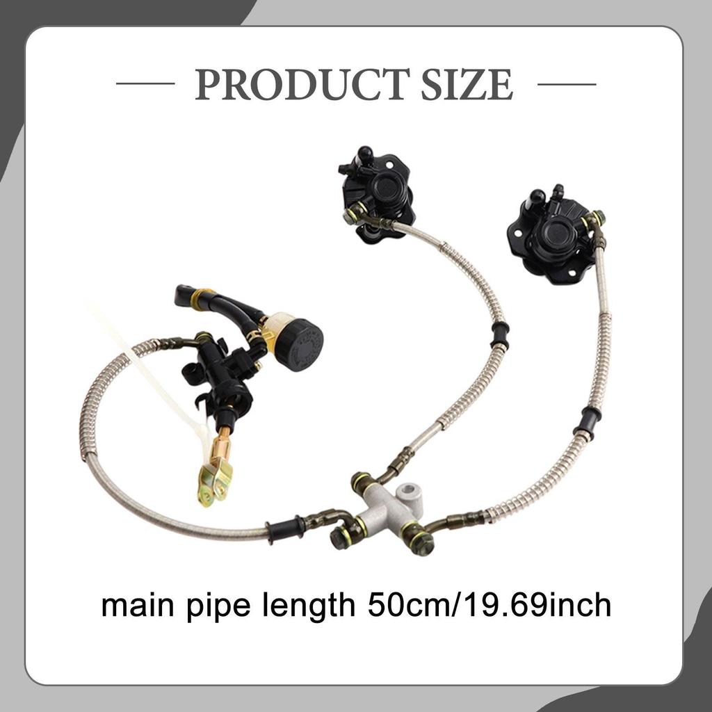 Go Kart Hydraulic Brake Kit Hydraulic Versatile Easy Installation Twin Calipers Rear Brake Assembly for 200cc UTV Quad Bikes ATV